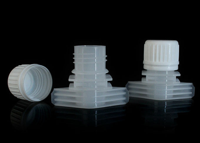 Le couvercle à visser en plastique de couverture de bec de doubles lacunes colorées pour la poche rechargeable d'huile avec portent la poignée