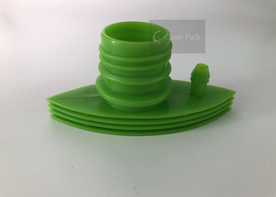Torsion en plastique de deux becs outre de chapeau pour l'emballage en plastique de sac de l'oxygène, couleur verte