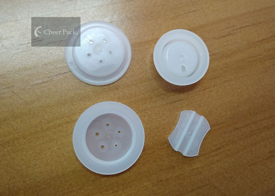 Diamètre du plastique 23mm de soupape à air de manière du blanc un pour l'emballage de café, cinq trous