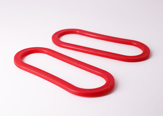 Poignées solides rouges de sachet en plastique pour le service d'OEM de sachets en plastique Die Cut