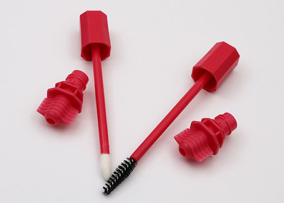 Bec en plastique rouge de bec avec la brosse pour le rouge à lèvres Sacket ou le sac de mascara