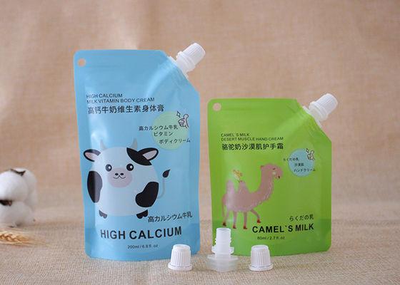 support du liquide 100ml vers le haut de lait de soja d'emballage de poche de bec