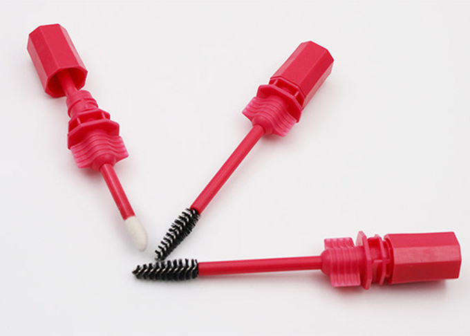 Bec en plastique rouge de bec avec la brosse pour le rouge à lèvres Sacket ou le sac de mascara