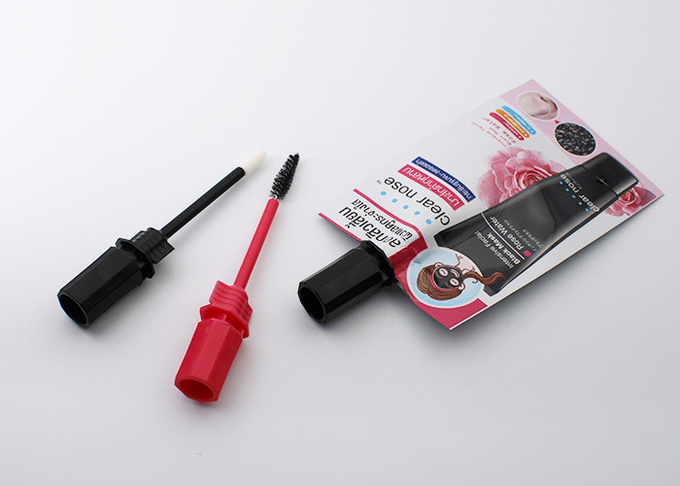 Petits sacs liquides de bec de pâte cosmétique avec l'impression de gravure de brosse de bigoudi de mèche
