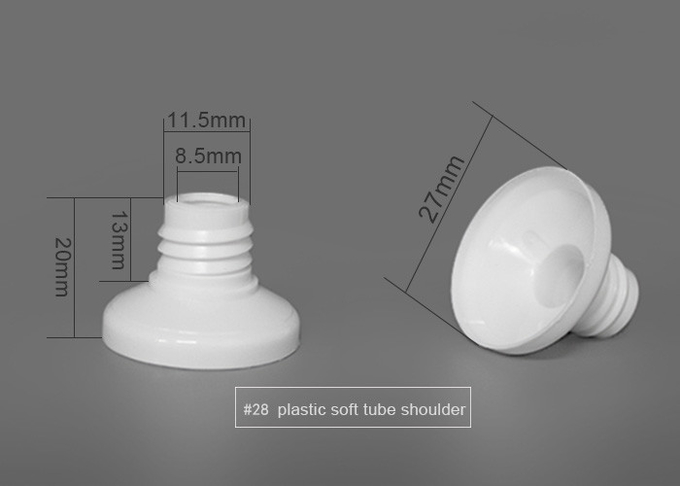 Diamètre flexible en plastique 28mm d'épaule de tube pour le tube mou cosmétique de paquet