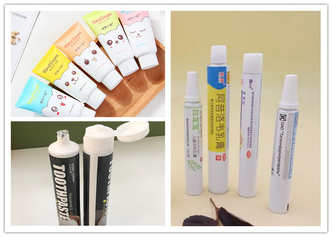 Chapeau adapté aux besoins du client inclus par tête de tube stratifié par crème pharmaceutique du diamètre 28mm