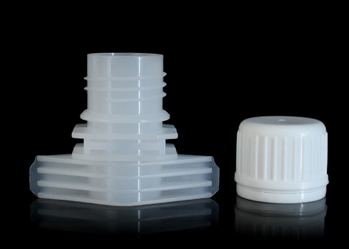 Le couvercle à visser en plastique de couverture de bec de doubles lacunes colorées pour la poche rechargeable d'huile avec portent la poignée