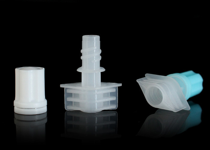 les chapeaux en plastique de bec de couleur bleue de calibre de 5mm pour les soins de la peau Doypack/poche d'aliment pour bébé complète
