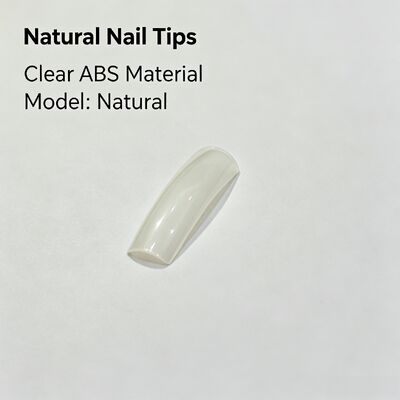 Qualité  Natural ABS Almond Shape Full Cover False Nails Clear Finger Nail Tips for Nail Art Salon Use and Bulk Supply Usine