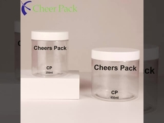 Des pots en plastique PET transparents de qualité alimentaire avec boîtiers à vis