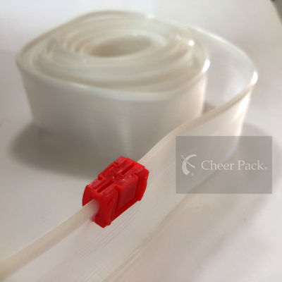 Mini tirette zip-lock rouge professionnelle pour le sac de PVC, couleur adaptée aux besoins du client