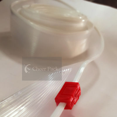 Mini tirette zip-lock rouge professionnelle pour le sac de PVC, couleur adaptée aux besoins du client