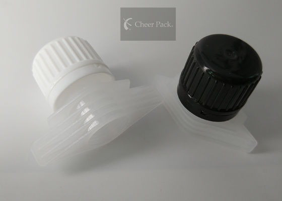 Chapeau noir/blanc de dessus de torsion pour le sac liquide de blanchisserie en plastique, taille adaptée aux besoins du client