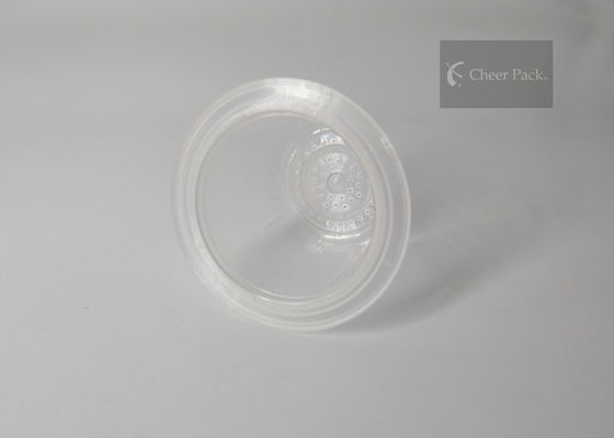 Mini diamètre rond transparent des récipients en plastique 49mm pour l'emballage de poudre de chocolat