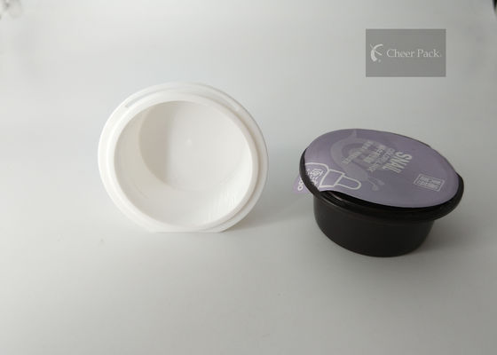 paquet en plastique de recette de la capsule 23ml pour l'emballage de sauce, couleur blanche/noir