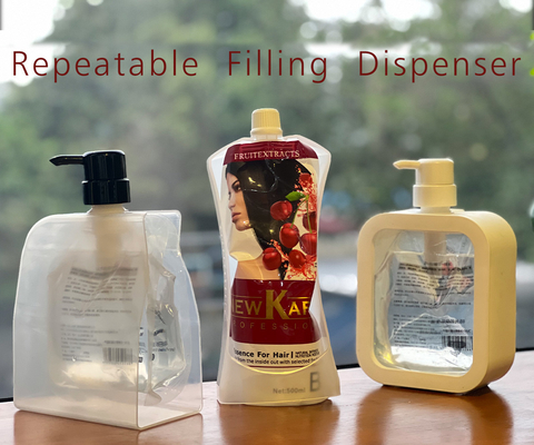 Dispenser de désinfectant pour les mains liquide récurrent Dispenser de savon transparent Dispenser de lave-vaisselle Shampooing bouteille de lotion Bouteille vide