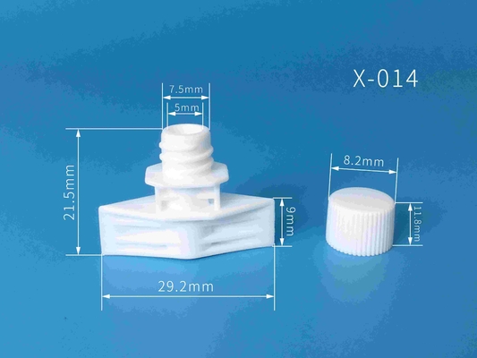 5 mm Caps en plastique utilisés sur des sacs debout pour l'emballage des aliments et des cosmétiques