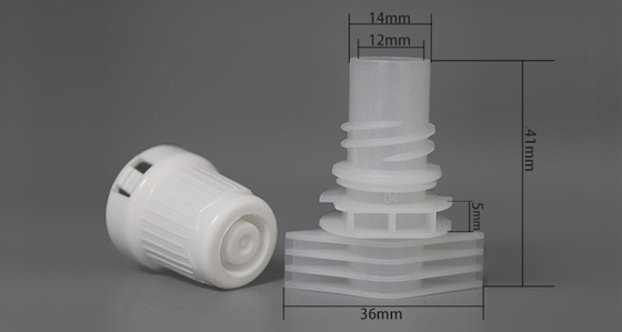 Caps à bec en plastique de 12 mm utilisés sur des sacs debout pour l'emballage des aliments et des cosmétiques