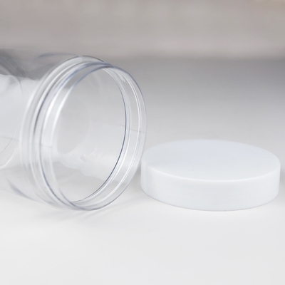 Vente en gros de produits de soins de la peau, débardeur de corps vide, contenant en PET, récipient transparent, rond, en plastique