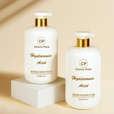 Emballage cosmétique en plastique pour animaux de compagnie 500 ml Bouteille de pompe de lotion shampooing