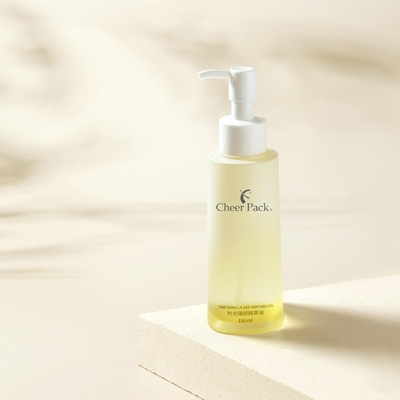 Ambre glacé rond 150 ml soin de la peau désinfectant pour le corps shampooing lotion récipients en plastique pompe douche bouteille