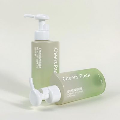 Nouveau design de récipients cosmétiques 150ml/500ml emballage de soins de la peau bouteille en PET à dégradation blanche avec pompe à lotion
