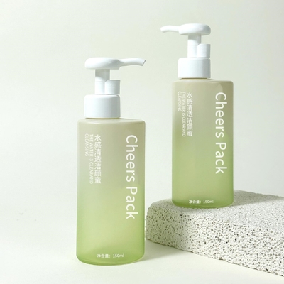 Nouveau design de récipients cosmétiques 150ml/500ml emballage de soins de la peau bouteille en PET à dégradation blanche avec pompe à lotion