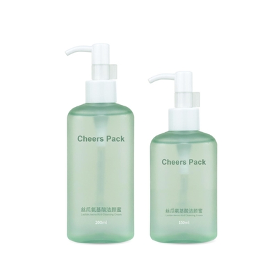 Green Luxury 50ml 100ml 450ml Bouteilles rondes en plastique pour lotion cosmétique Matériau PP Press Pump Squeeze Bouteilles pour le shampooing de soins de la peau