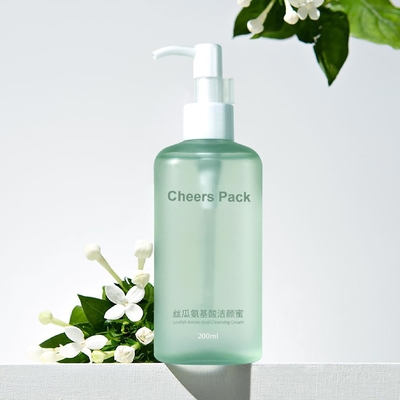 Green Luxury 50ml 100ml 450ml Bouteilles rondes en plastique pour lotion cosmétique Matériau PP Press Pump Squeeze Bouteilles pour le shampooing de soins de la peau