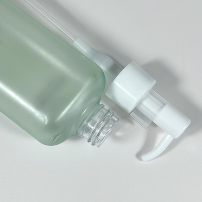 Green Luxury 50ml 100ml 450ml Bouteilles rondes en plastique pour lotion cosmétique Matériau PP Press Pump Squeeze Bouteilles pour le shampooing de soins de la peau