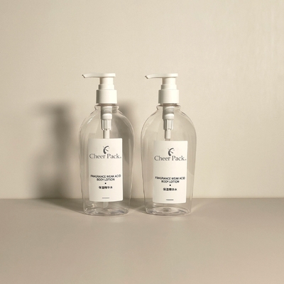 Bouteilles de pompe en plastique PET de luxe de 300 ml Blanc Transparent Noir pour le shampooing Conditioner la lotion et le nettoyant du visage Emballage