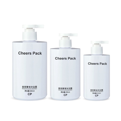 Logo personnalisé Cosmétiques Emballage Bouteilles de lotion 210ml 350ml 500ml Emballage de soins de la peau Bouteilles de lotion