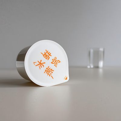 65 ml de tasse en plastique PP/PS avec couvercle en papier d'aluminium pour emballage alimentaire