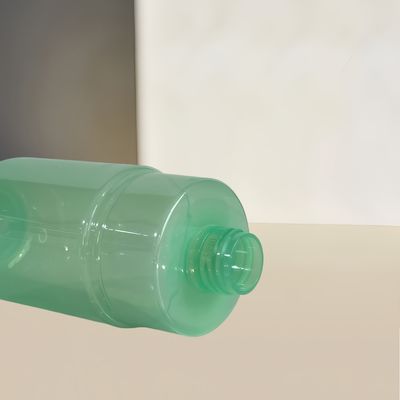 Bouteille de pompe en PET vert transparent de 300 ml pour lotion cosmétique avec logo personnalisé