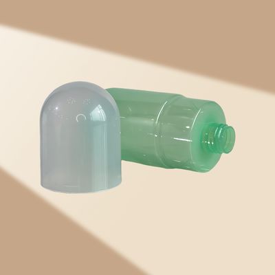 Bouteille de pompe en PET vert transparent de 300 ml pour lotion cosmétique avec logo personnalisé