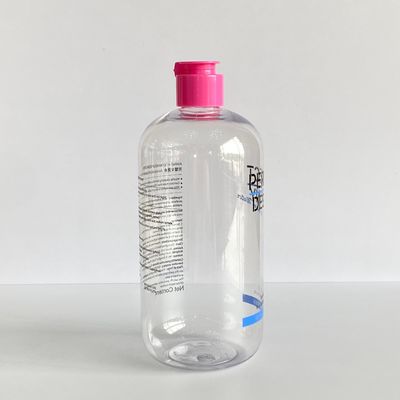 Bouteille de lotion de cylindre en plastique PET imprimée sur mesure avec capuchon pour shampooing et lavage corporel