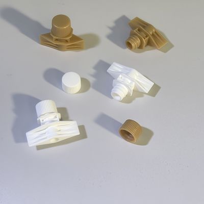 Portatif et durable 5 mm PE plastique vis capuche avec couvercle de bec à flip top de qualité alimentaire bordure sûre pour emballage cosmétique flexible