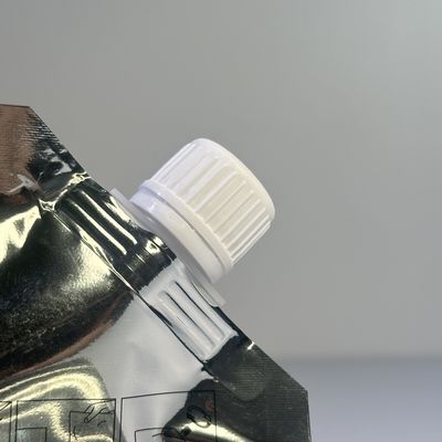 Bouchon à vis en plastique PE de 16 mm, portable et durable, avec couvercles à bec verseur rabattables, bord sûr de qualité alimentaire pour emballages souples de boissons