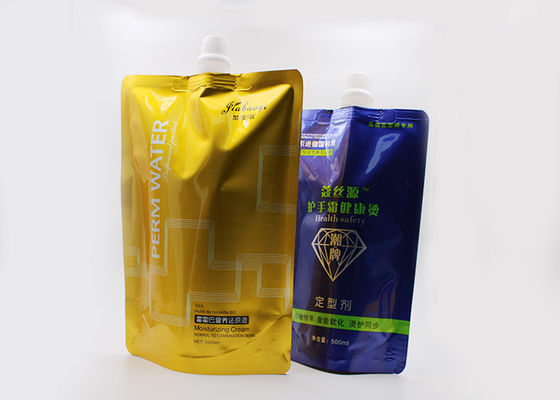 le couvercle à visser de sac imprimé par liquide du shampooing 0.5kg/tiennent la poche avec le bec