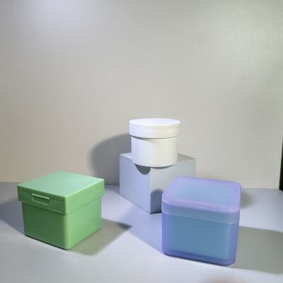 100 lingettes coton pour soins de la peau en gros, pots en plastique avec doublure PP amovible, qualité alimentaire pour marques cosmétiques/OEM