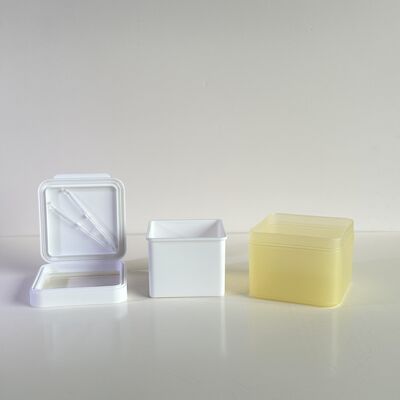 100 lingettes coton pour soins de la peau en gros, pots en plastique avec doublure PP amovible, qualité alimentaire pour marques cosmétiques/OEM