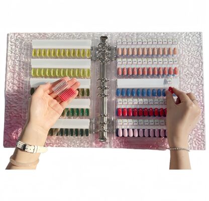Tableau d'affichage magnétique amovible en acrylique pour nail art avec livre de couleurs dégradées de 120/180/240 couleurs, outil en plastique pour capsules de vernis à ongles