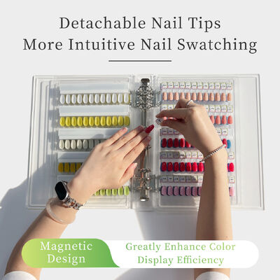 Tableau d'affichage de l'art des ongles acrylique magnétique transparent amovible 120/180/240 couleurs livre Outil en plastique pour les ongles