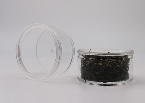 Récipients en plastique clairs ronds clairs de picoseconde les petits 25 fourrent la capacité pour le thé, grain de café
