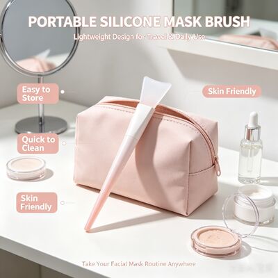 Applicateur de masque Facial en Silicone souple, brosse, poignée en Silicone, crème de soin, spatule cosmétique réutilisable, application de mélange de masque Facial
