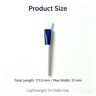 Pinceau de masque facial en silicone, applicateur de masque à l'argile douce avec tête en silicone et manche en ABS pour une application uniforme des soins de la peau