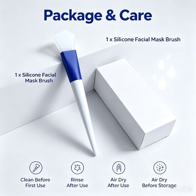 Pinceau de masque facial en silicone, applicateur de masque à l'argile douce avec tête en silicone et manche en ABS pour une application uniforme des soins de la peau