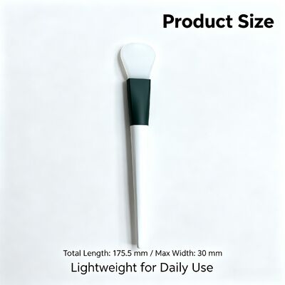 Spatule en silicone pour masque, applicateur de masque en boue pour le visage doux avec tête en silicone et manche en ABS pour une application uniforme des soins de la peau