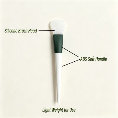 Spatule en silicone pour masque, applicateur de masque en boue pour le visage doux avec tête en silicone et manche en ABS pour une application uniforme des soins de la peau