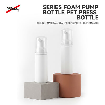 Flacon pompe mousse PET blanc vide de 60 ml, distributeur de mousse faciale rechargeable, emballage personnalisé pour savon moussant cosmétique